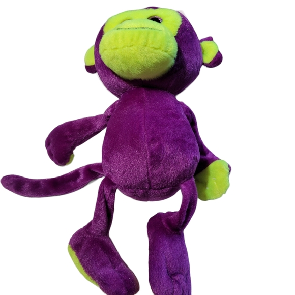 Toy Factory 2015 Floppy Monkey Plush 13" Soft Purple Glitter Eyes Stuffed Animal - Picture 3 of 7